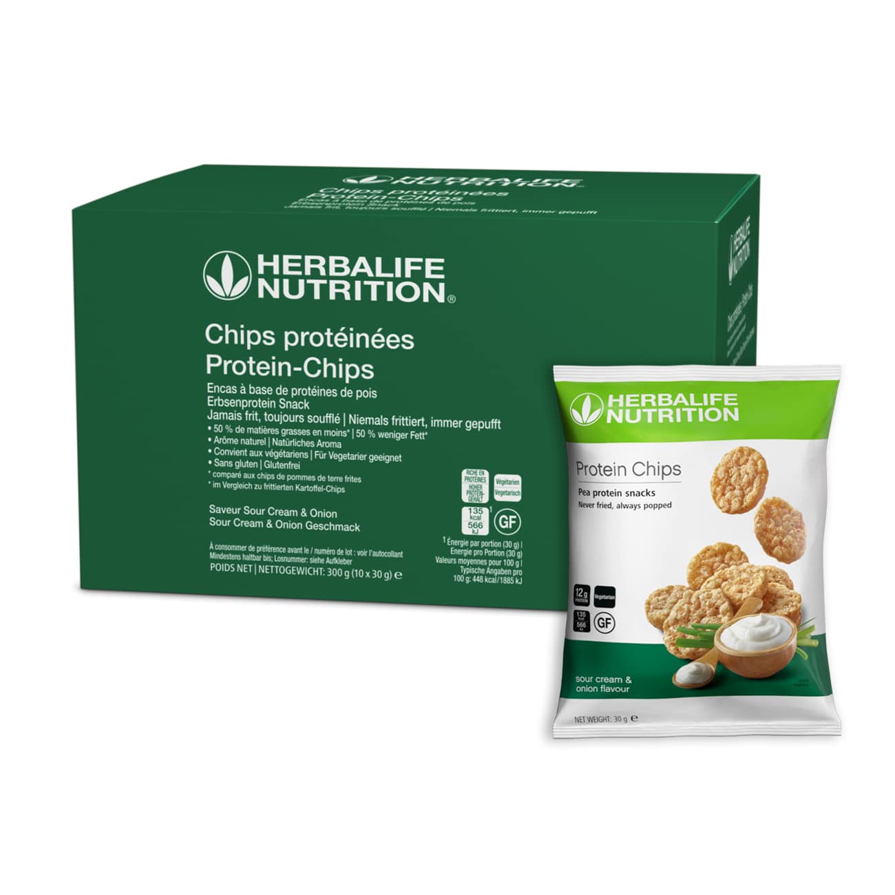 Protein-Chips Sour Cream & Onion 8 Herbashopping.eu - Protein-Chips Sour Cream & Onion