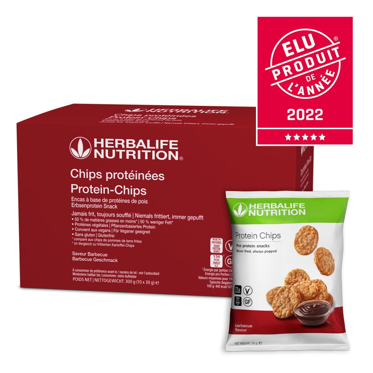 Herbashopping.eu - Chips Protéinées 10 sachets de 30g