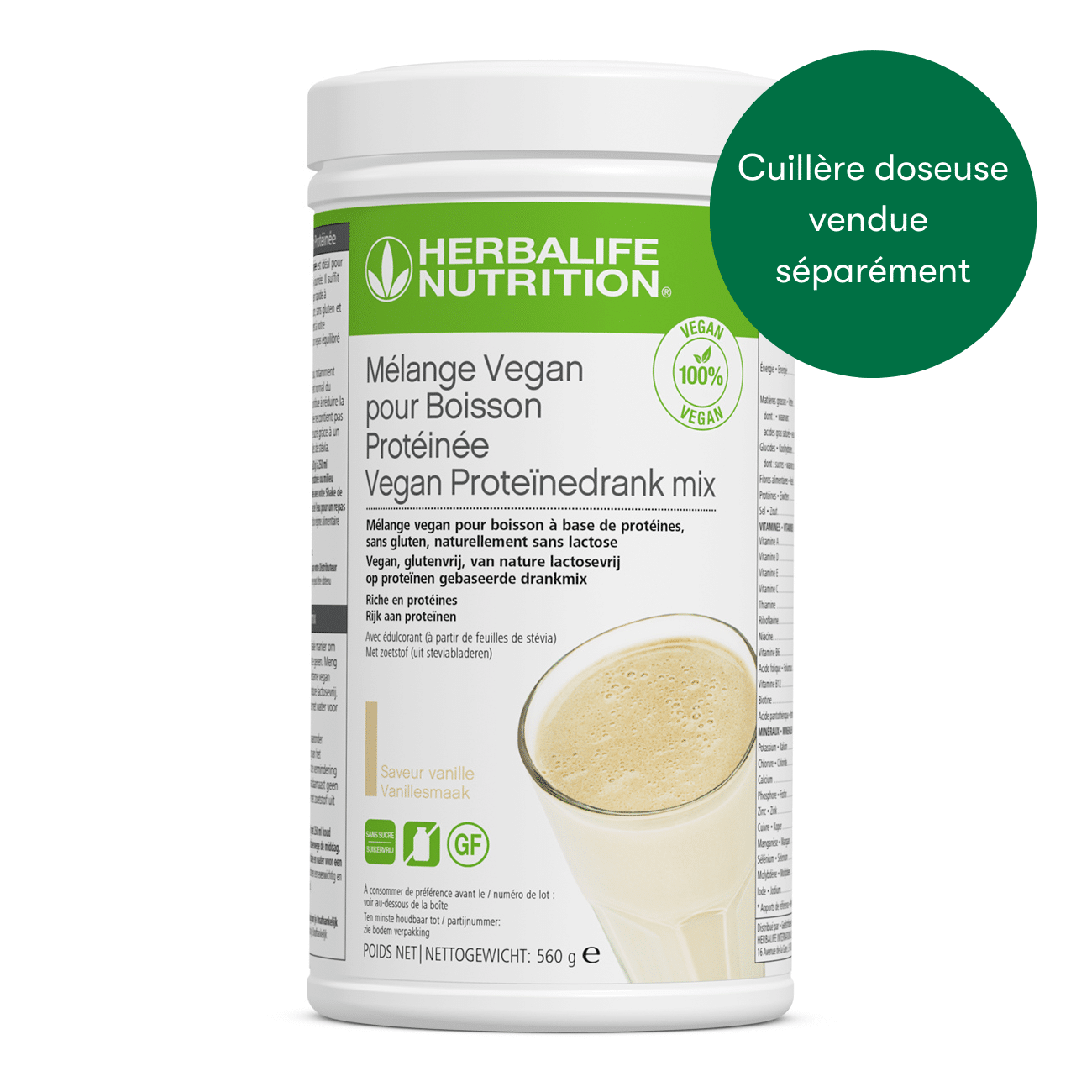 Mélange Vegan pour Boisson Protéinée Vanille 560g 6 Herbashopping.eu - Mélange Vegan pour Boisson Protéinée Vanille 560g
